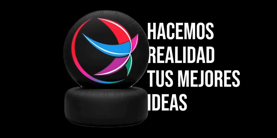 Inflable Polux final con mensaje